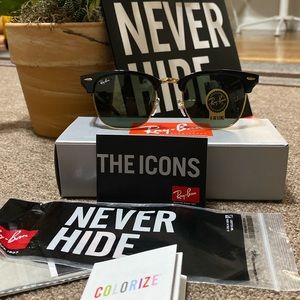 Ray bam clubmaster black and gold